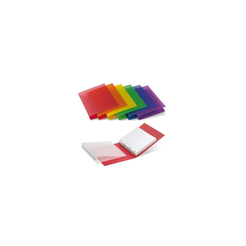 Cartella 4 anelli tondi diam 30mm Polipropilene - Bianco